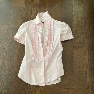 moda international Pink button down size xs